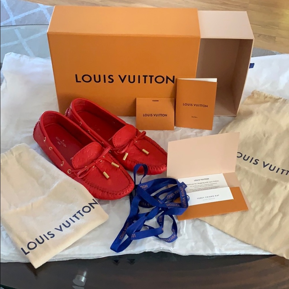 Louis Vuitton Gloria red flat loafer ♥️ - Picture 4 of 8